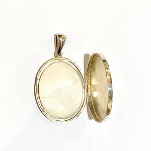 Sterling Silver Flat Oval Locket