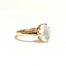 9ct Yellow Gold Natural Moonstone Cabochon Ring