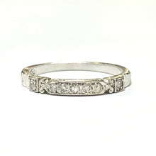 Antique 18ct White Gold Old Cut Diamond Bridge Ring