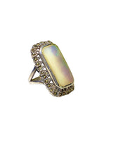 Mother of Pearl Marcasite Ring in Sterling Silver
