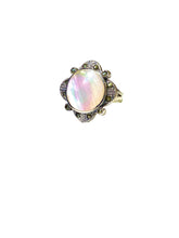 Mother of Pearl and Marcasite Ring in Sterling Silver