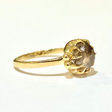 18ct Yellow Gold Rough Cut Diamond Ring