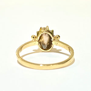 18ct Yellow Gold Rough Cut Diamond Ring