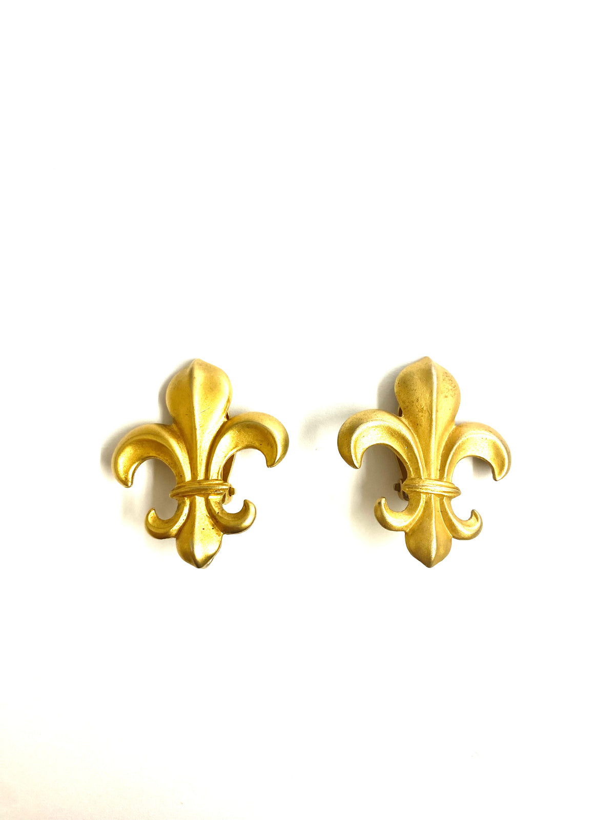 Gold plated clip on earrings costume