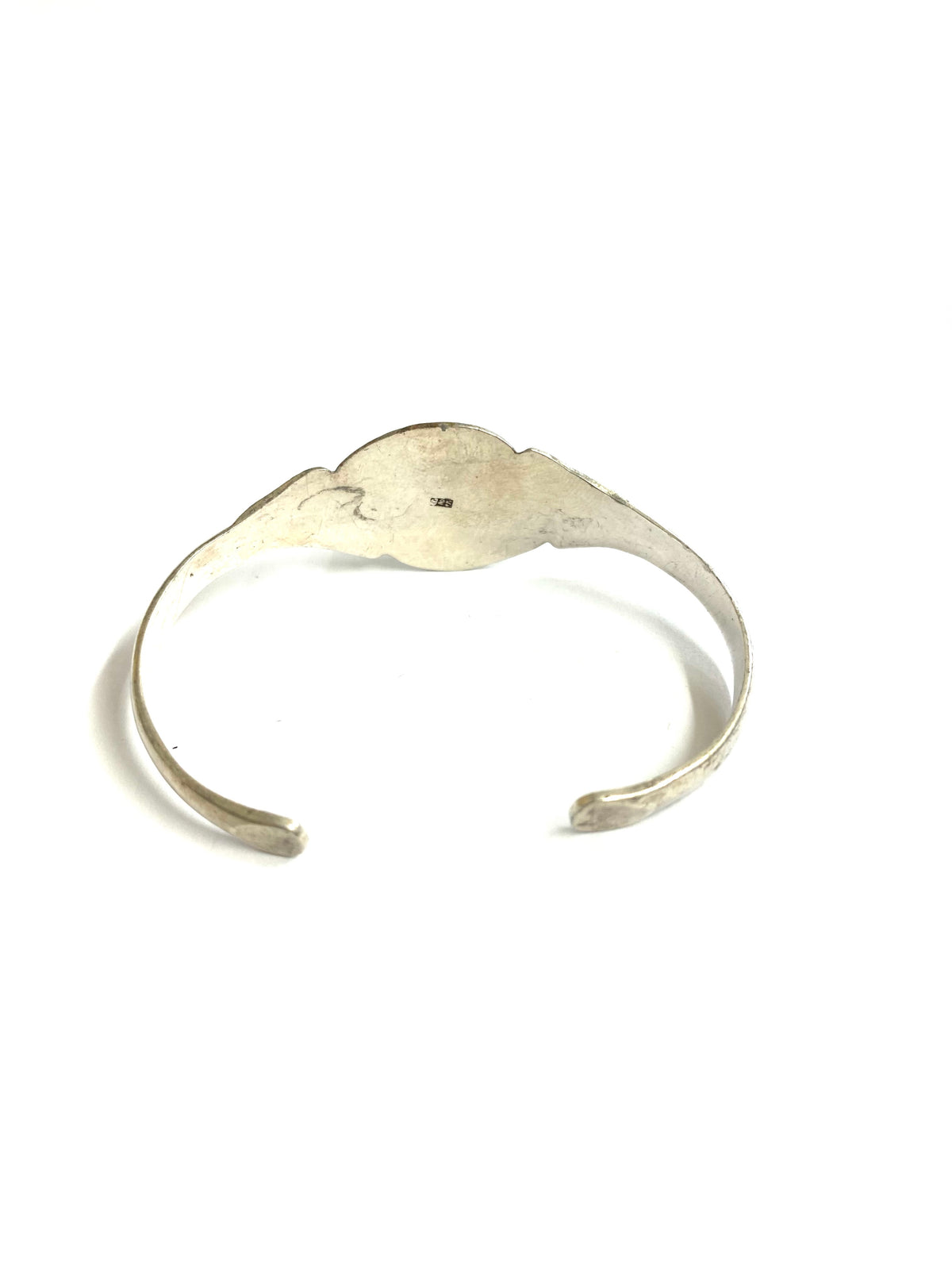 Sterling silver Navajo Indian Onyx set cuff