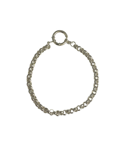 Sterling Silver Rolo Chain Bracelet, with Spring ring Clasp