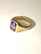 9ct Yellow Gold  Masonic Ring size W
