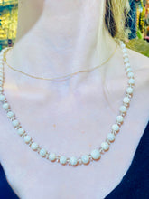 Antique Victorian Australian white Opal and Crystal Necklace