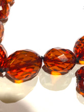 Antique Graduated Natural honey faceted Amber Necklace