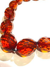 Antique Graduated Natural honey faceted Amber Necklace