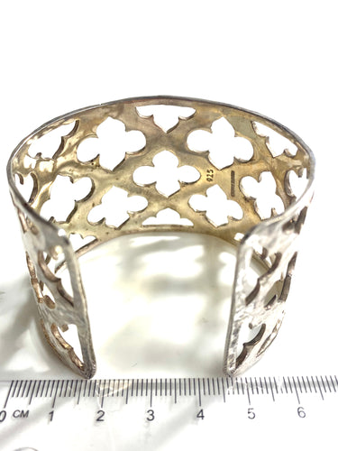 Sterling Silver Cuff with Celtic cut out Pattern
