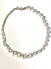 Antiques sterling silver rock Crystal faceted necklace