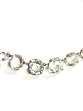 Antiques sterling silver rock Crystal faceted necklace