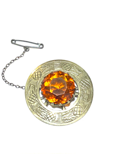 Scottish Citrine Brooch