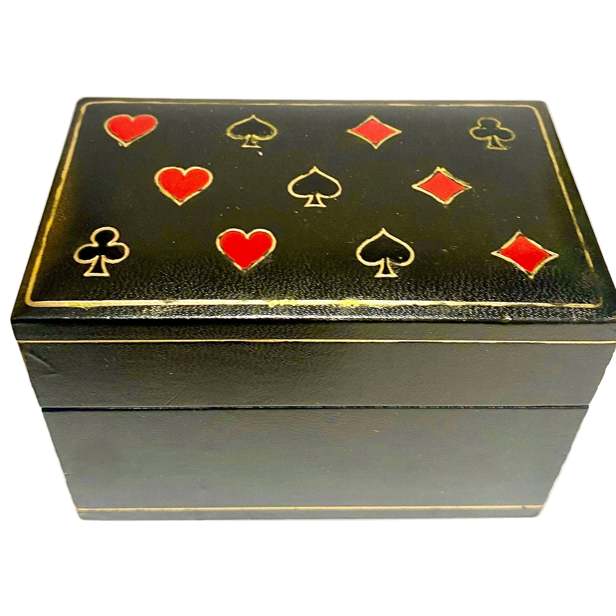 Italian Leather Playing Card Box
