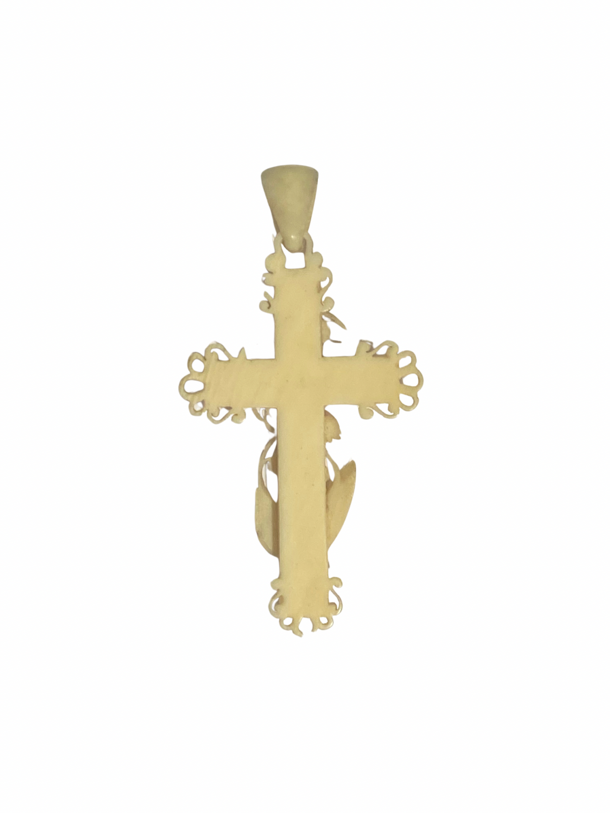 Ivory Lilly of The Valley Cross