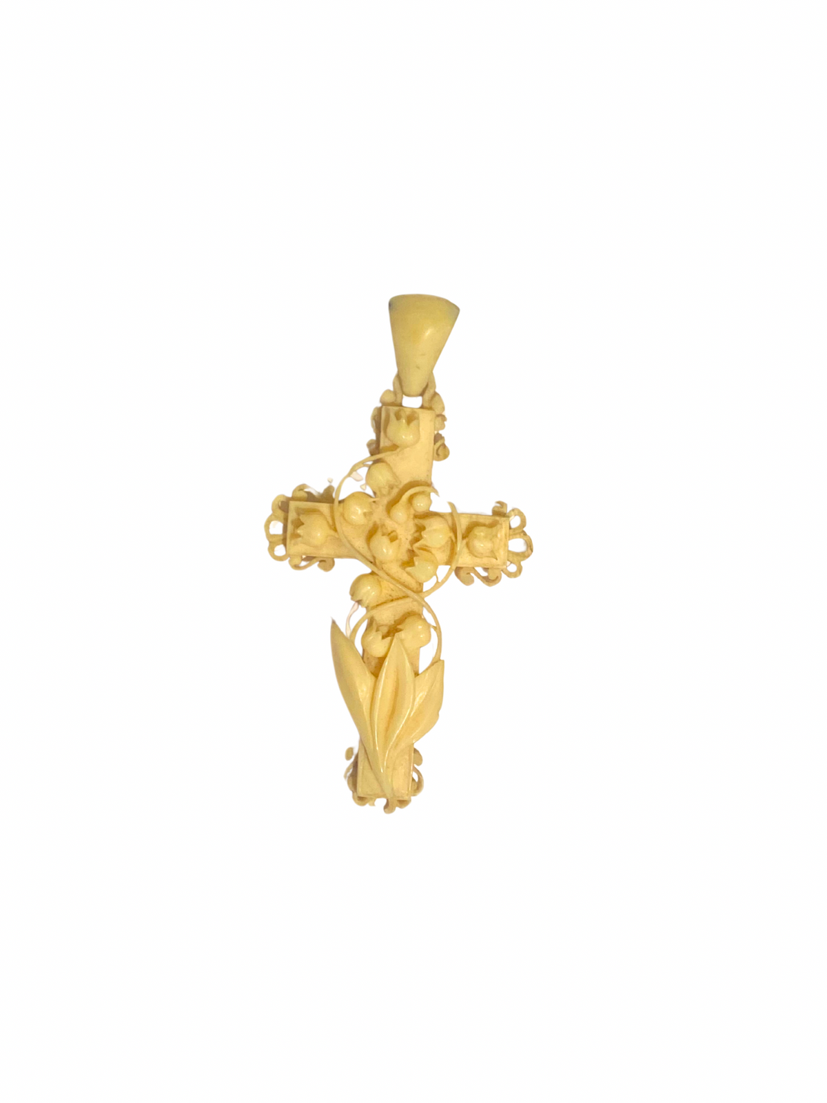 Ivory Lilly of The Valley Cross