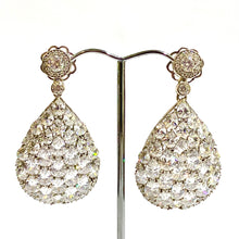 Sterling Silver White CZ Drop Earrings