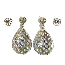 Sterling Silver White CZ Drop Earrings