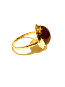 9ct Gold Cabochon Garnet Ring