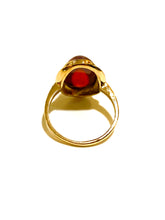 9ct Gold Cabochon Garnet Ring