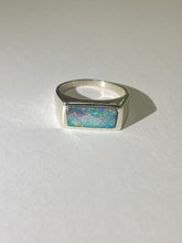 Sterling Silver Australian White Opal Inlay Ring
