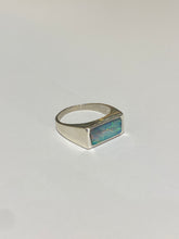 Sterling Silver Australian White Opal Inlay Ring