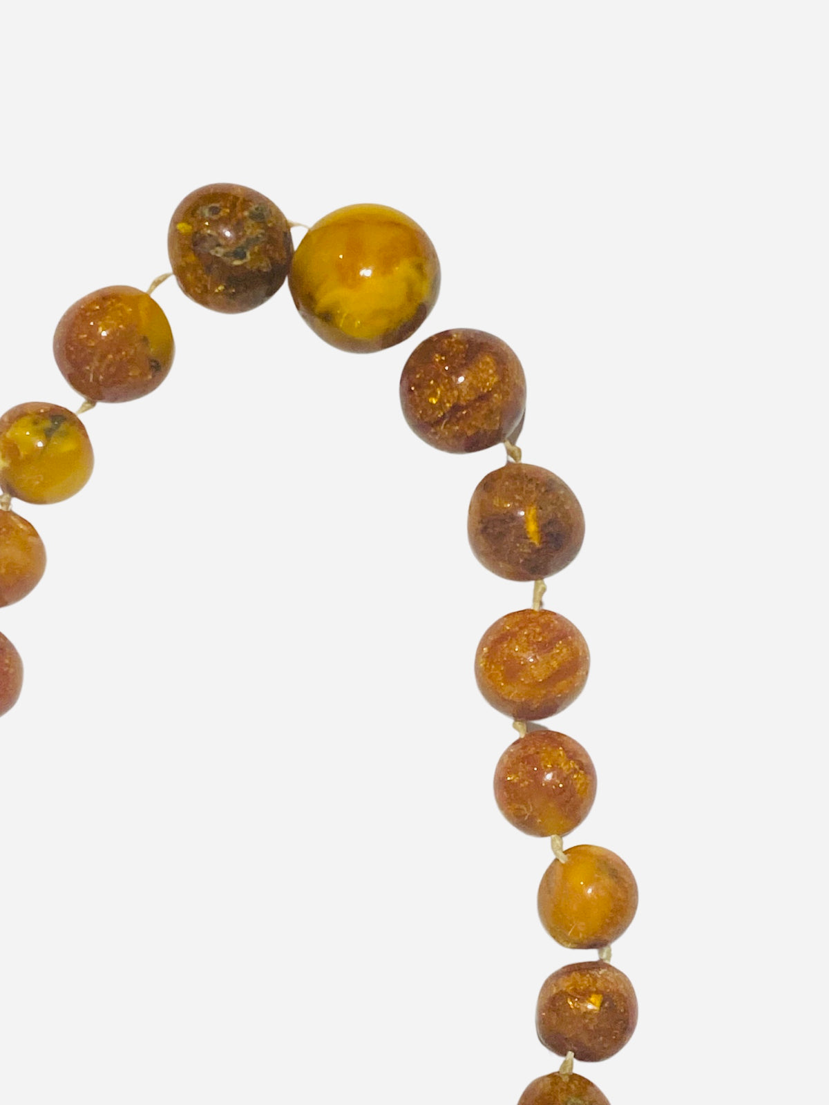 Art Deco Baltic Amber Beaded Necklace
