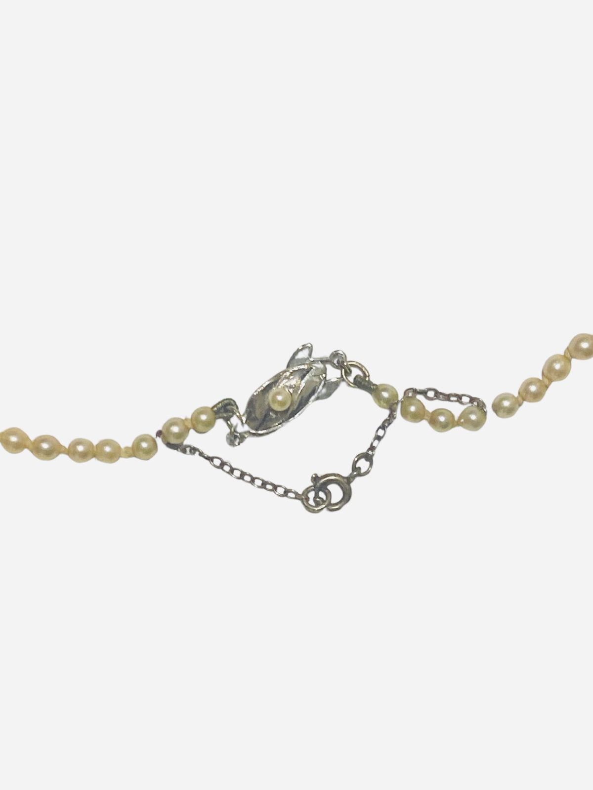 Cultured Pearl Necklace With Sterling Silver Claps