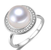 Sterling Silver Pearl Cocktail Ring