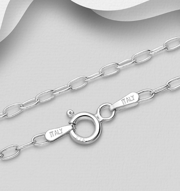 Sterling Silver 2mm Anchor Chain Necklace