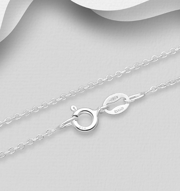 Sterling Silver 1.25mm Rollo Chain Necklace