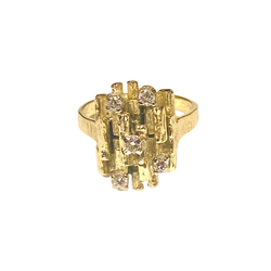 9ct Yellow Gold Diamond Ring