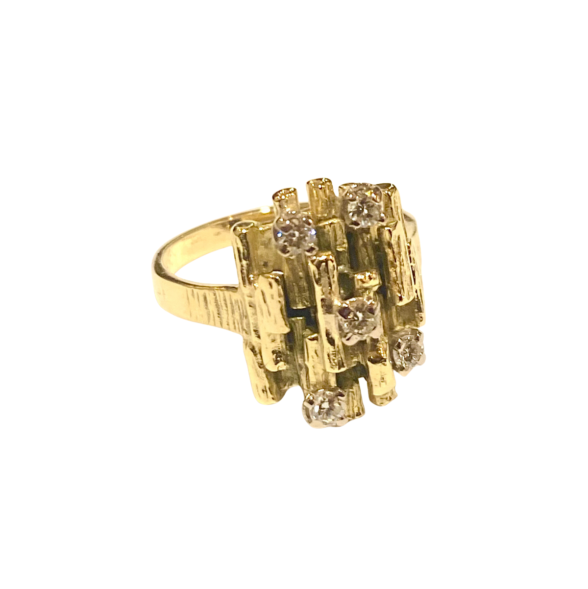9ct Yellow Gold Diamond Ring