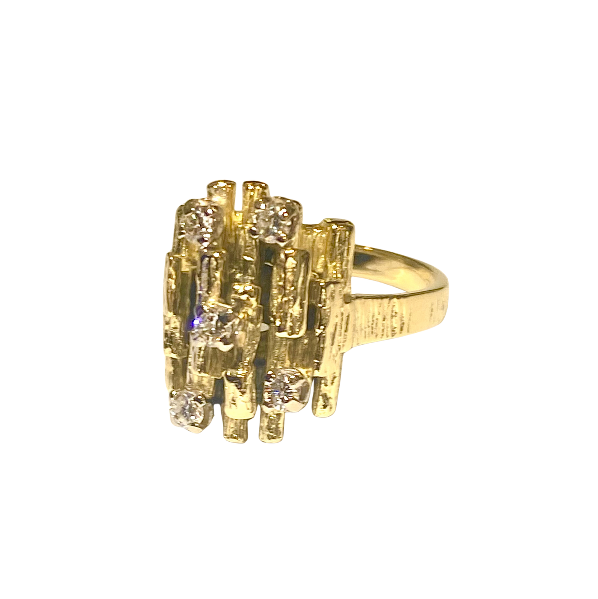 9ct Yellow Gold Diamond Ring