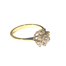 18ct Yellow Gold Diamond Star Sparkler Cluster Ring – Celestial Elegance