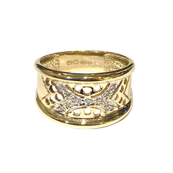 Yellow Gold Diamond Set Band Ring
