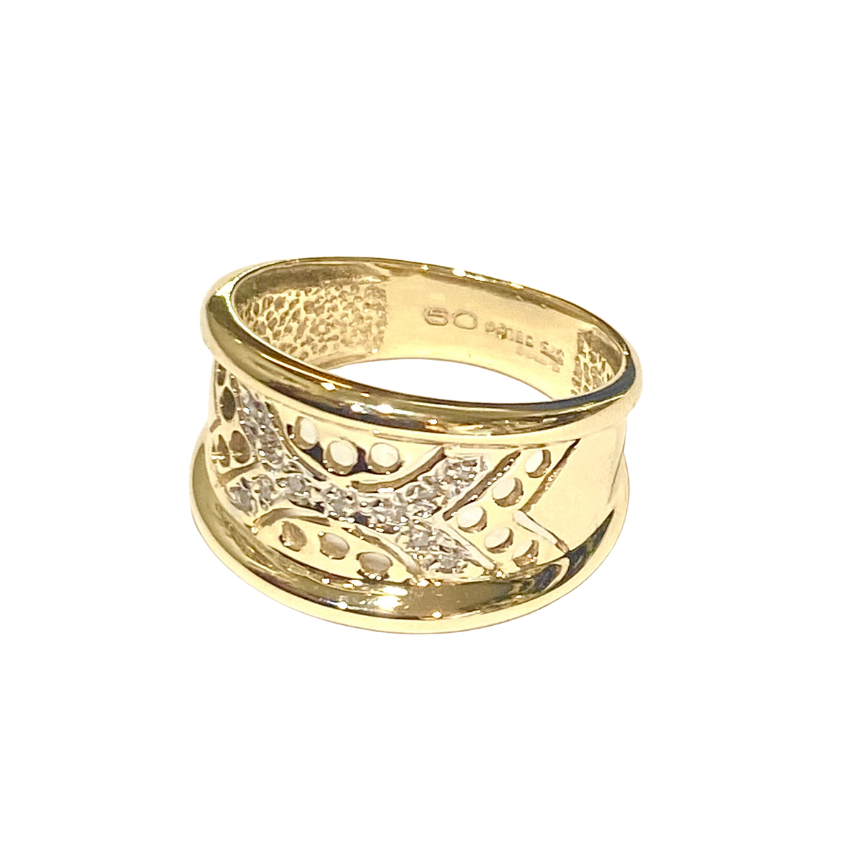 Yellow Gold Diamond Set Band Ring