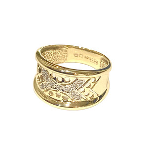 Yellow Gold Diamond Set Band Ring