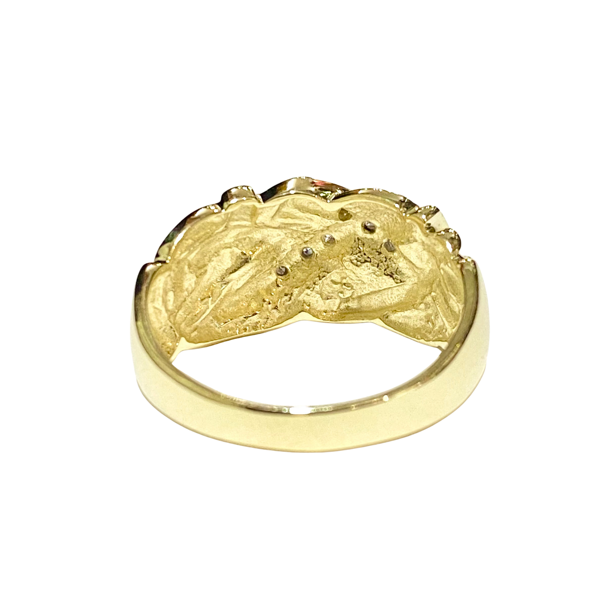 9ct Yellow and White Gold Diamond Ring
