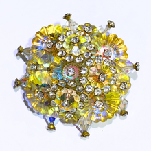 Vintage Iridescent Aurora Borealis Crystal Brooch