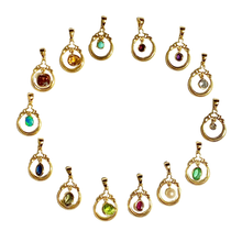 9ct Yellow Gold Red Spinel Birthstone Pendant