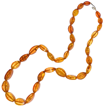 Vintage Hand Cut Graduated Baltic Amber Beaded Necklace