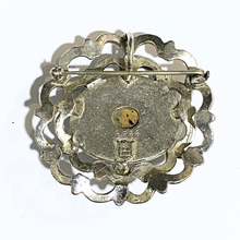 Vintage Green Glass Brooch