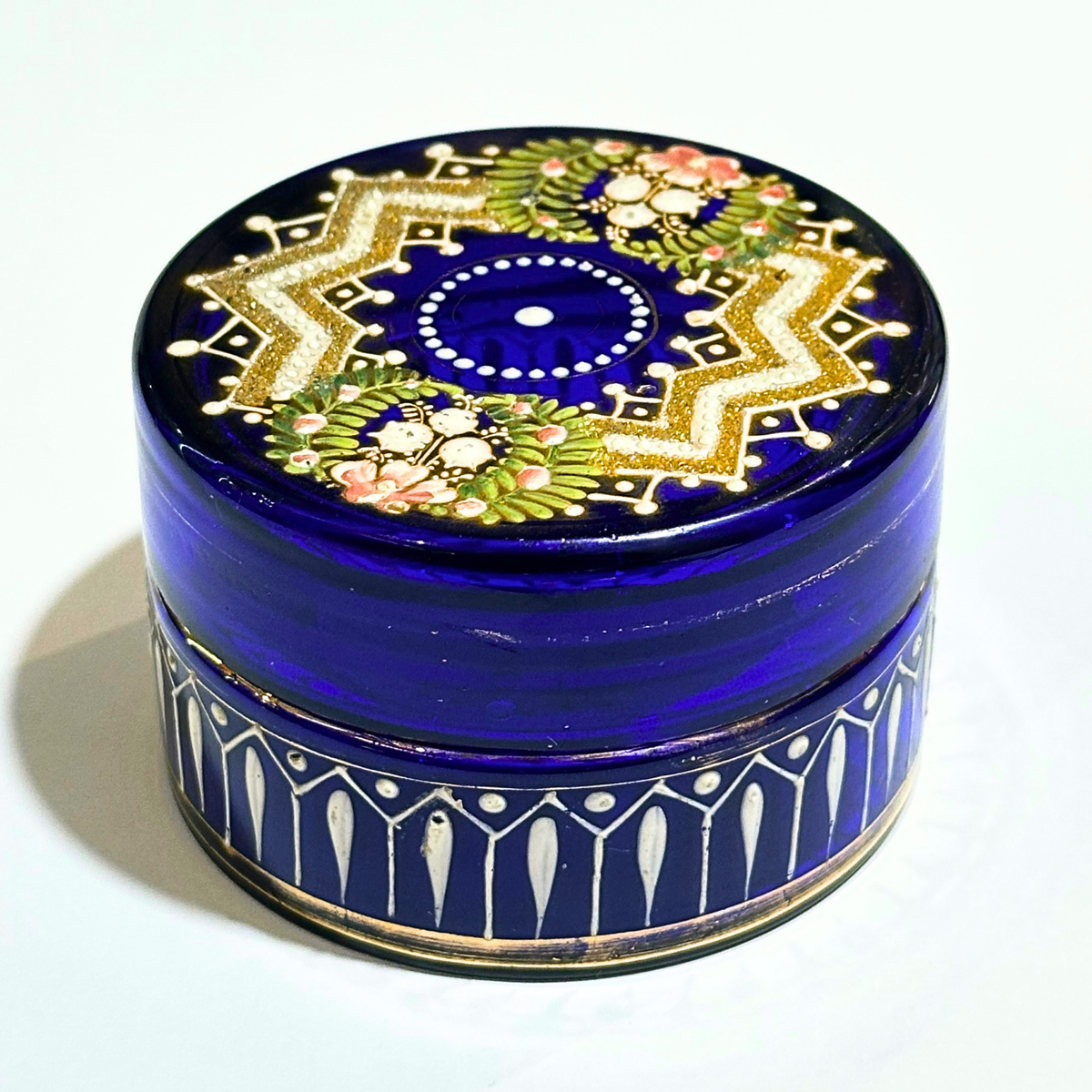 Bristol Blue Glass Jar
