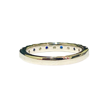 9ct White Gold Sapphire and Diamond Band