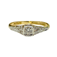 18ct Yellow Gold and Platinum Set Diamond Solitaire Ring