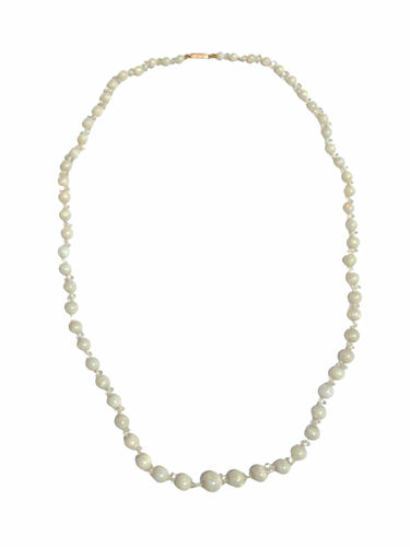 Antique Victorian Australian white Opal and Crystal Necklace