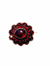 9ct Rose Gold Antique Georgian Garnet Collar Brooch