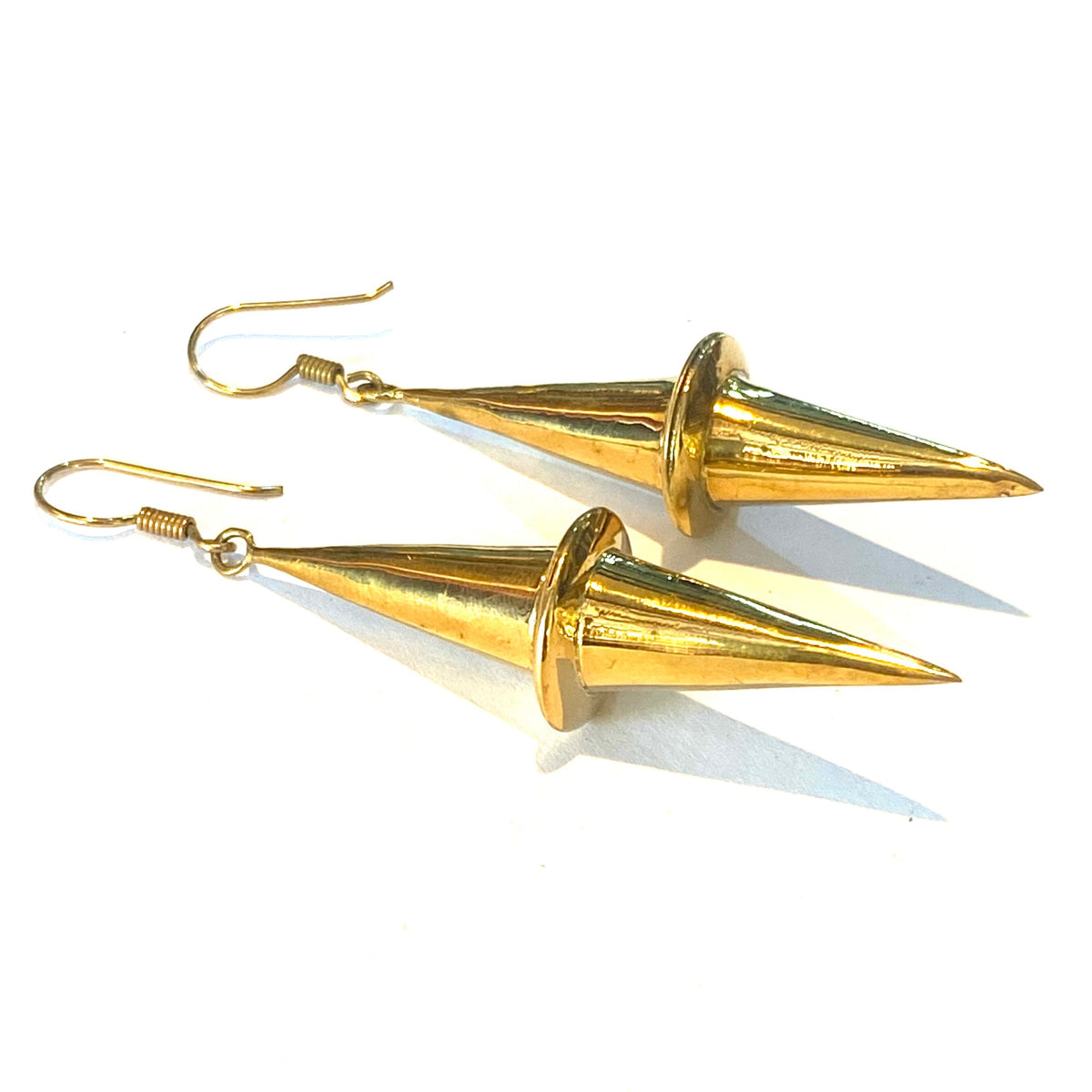 Brass Pointed Earrings